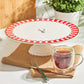 Aries, Porcelain Cake Stand, Red Multi