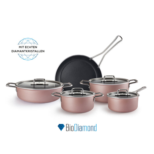 Mastermaid BioDiamond, 9 Piece Cookware Set, Bronzy