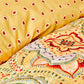 Karaca Home Set cuvertură dublă de pilota Manas Mustard 100% bumbac