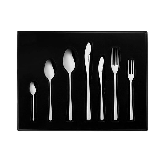 Influx, 84 Piece 316+ Stainless Steel Premium Cutlery Set for 12 People, Silver