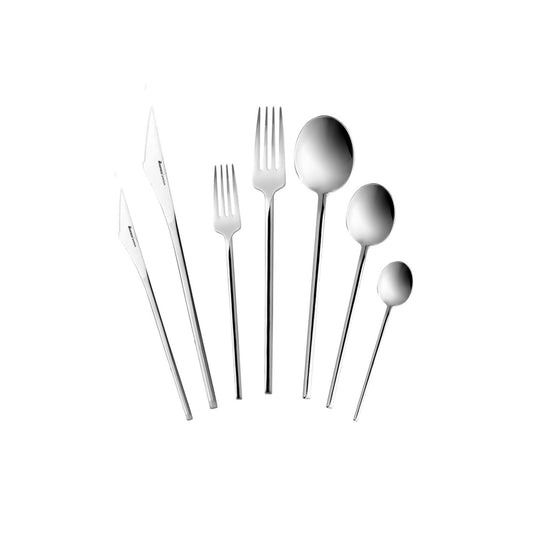 Look, 84 Piece 316+ Stainless Steel Cutlery Set for 12 People, Silver