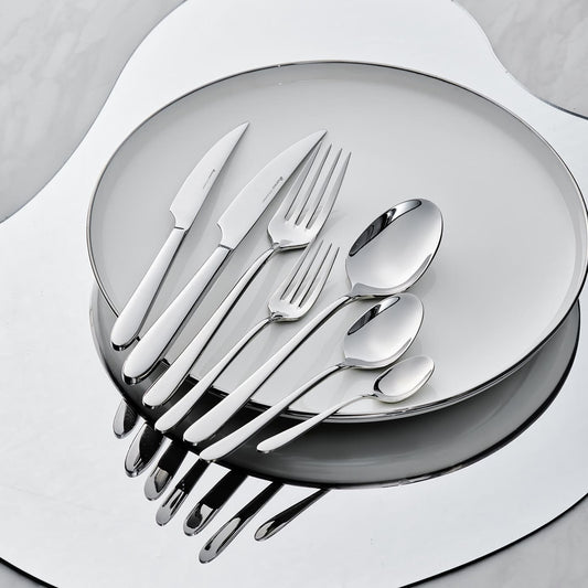 Bellamy Elegance, 84 Piece Stainless Steel Cutlery Set for 12 People, Silver