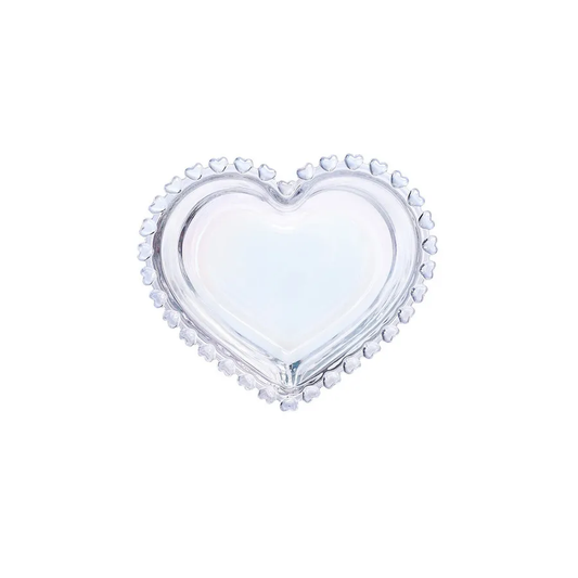 Rory, Heart Glass Soup Bowl, 13cm, Transparent