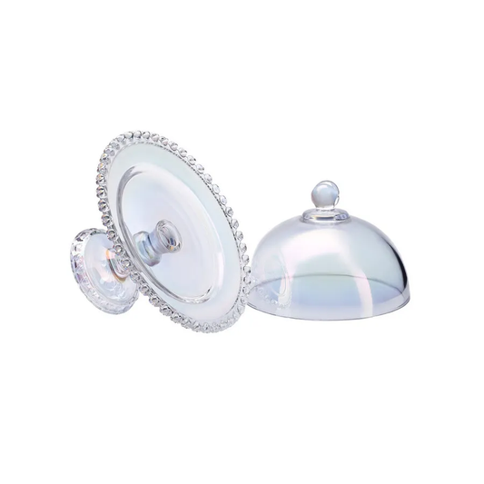 Rory, Glass Cake Dome with Stand, 19cm, Transparent