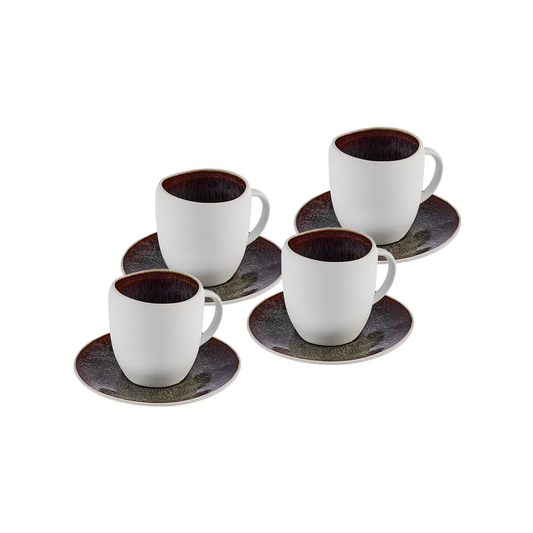 Galactic Reactive Glaze, 8 Piese, Set de cești de Cafea Turcească Pentru 4 persoane, 100ML