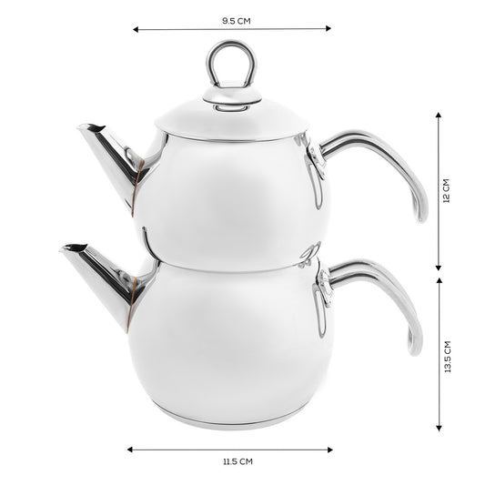 Karaca Adelya Set ceainic din metal de dimensiuni mici