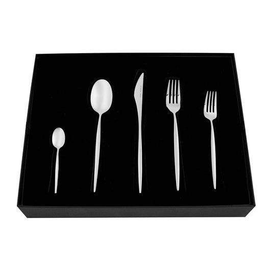 Lizbon, 60 Piece Stainless Steel Cutlery Set for 12 People, Silver