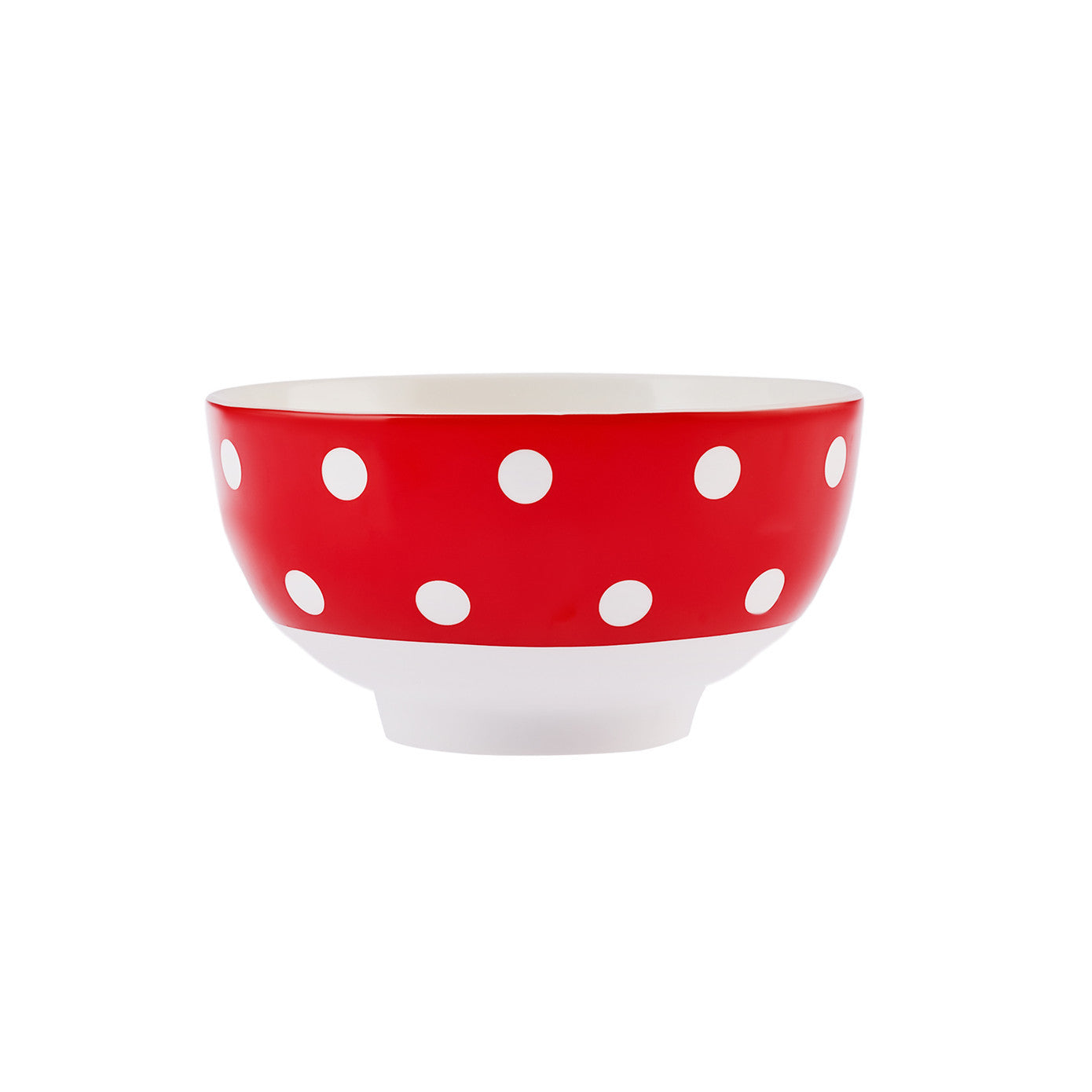 Polka Dot, Porcelain Snack Bowl, 11cm, Red Multi