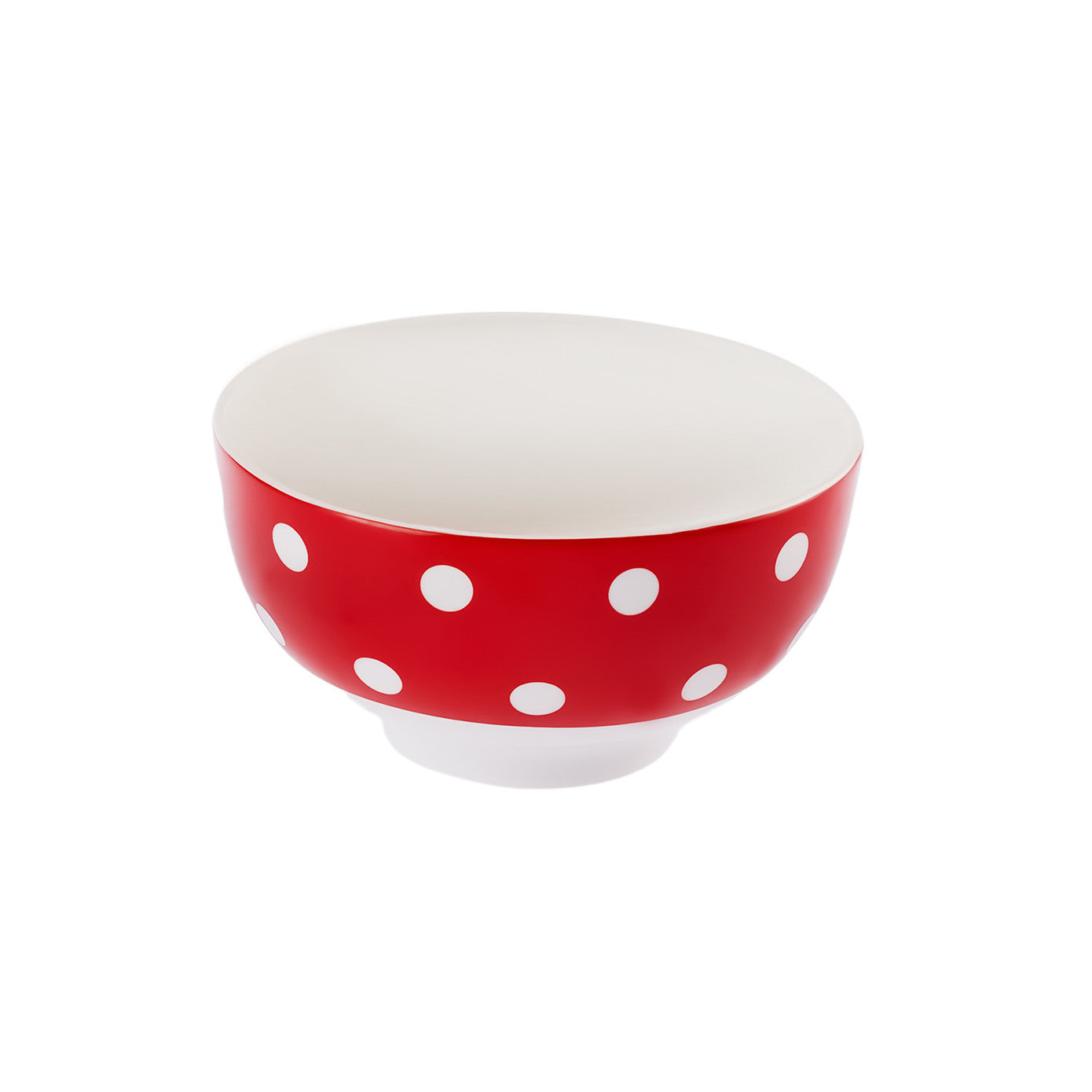 Polka Dot, Porcelain Snack Bowl, 11cm, Red Multi