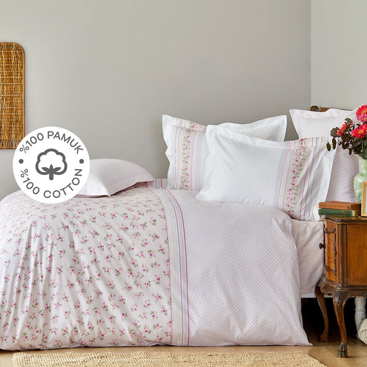 Karaca Home Glen Set Husă Pılotă Două Persoane (Pp) Roz