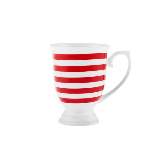 Karaca Polka Dot Striped Porcelain Mug 360 ml