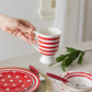 Karaca Polka Dot Striped Porcelain Mug 360 ml
