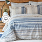 Karaca Home, Aspen, Lenjerie de pat pentru 2 persoane, Bumbac, Albastru, 4 piese
