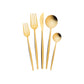 Orion, 30 Piece Stainless Steel Cutlery Set for 6 People, Shiny Gold