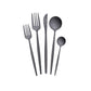 Orion, 30 Piece Stainless Steel Cutlery Set for 6 People, Shiny Black