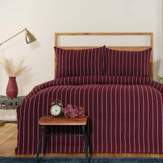 Vella, Bedspread Set, Double, Burgundy