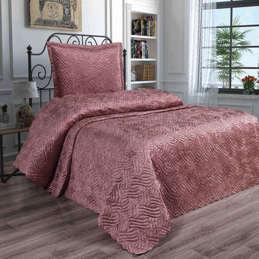 Lamia, Bedspread Set, Single, Powder