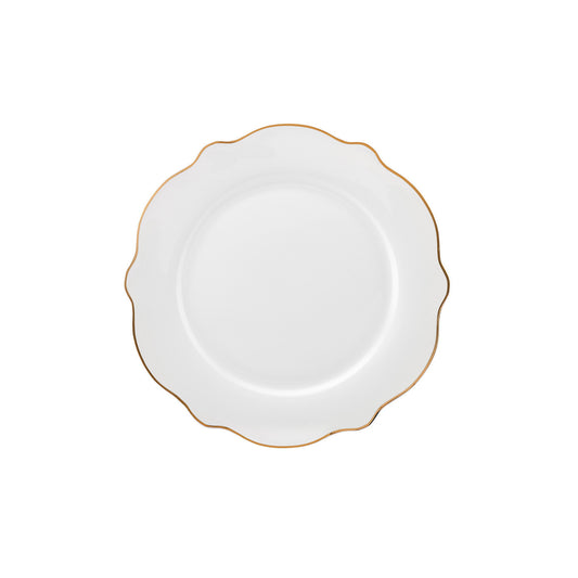 Karaca Daisy Gold Wave Shape Set de veselă de 27 de piese pentru 6 persoane cu bol de servit