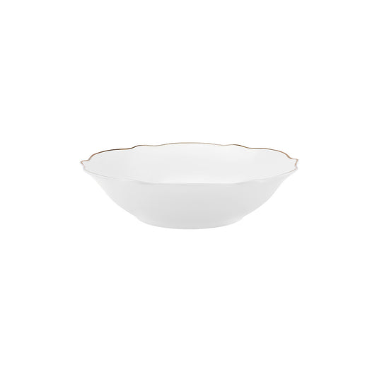 Karaca Daisy Gold Wave Shape Set de veselă de 27 de piese pentru 6 persoane cu bol de servit