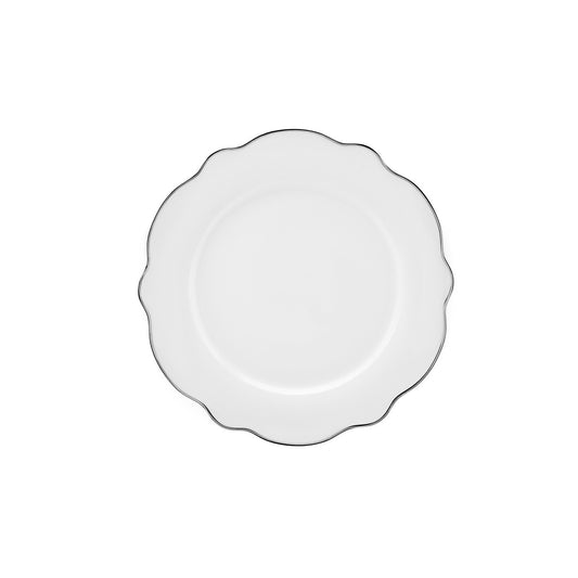 Karaca Daisy Daisy Platinum Wave Shape Set de veselă de 27 de piese pentru 6 persoane cu platou de servit