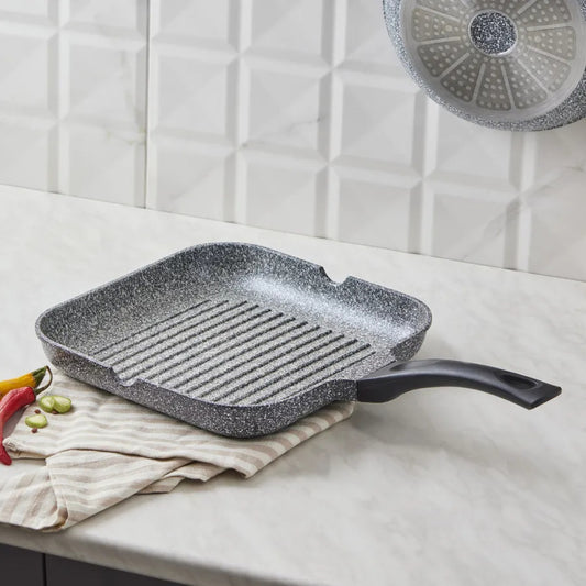 Serra, Biogranite Grill Pan, Induction, 28cm, Grey