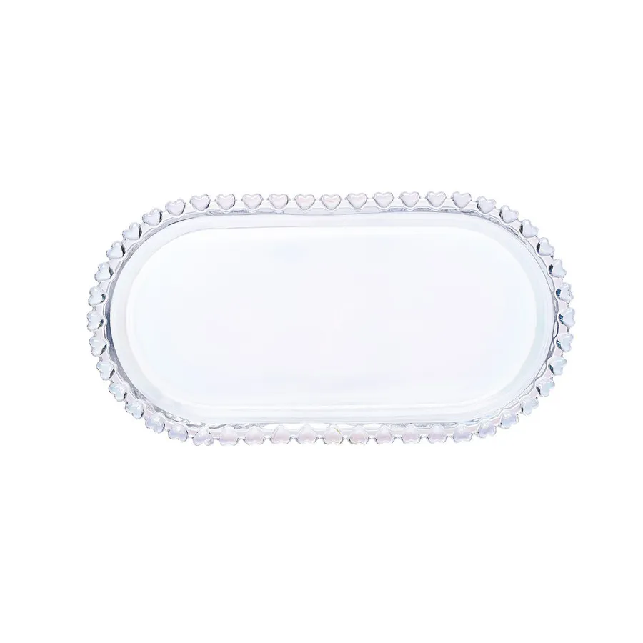 Rory, Glass Serving Platter, 25cm, Transparent