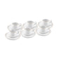 Karaca Hole set de 6 cești de cafea turcească Espresso din porțelan , 12 bucăți, 90ml, alb auriu