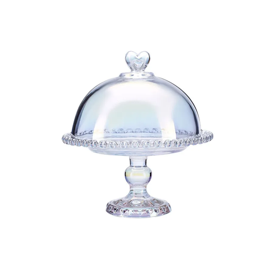 Rory, Glass Cake Dome with Stand, 19cm, Transparent