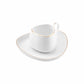 Karaca Tribe set de 6 cești de cafea turcească Espresso din porțelan , 12 bucăți, 90ml, aur alb
