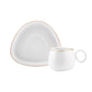 Karaca Tribe set de 6 cești de cafea turcească Espresso din porțelan , 12 bucăți, 90ml, aur alb