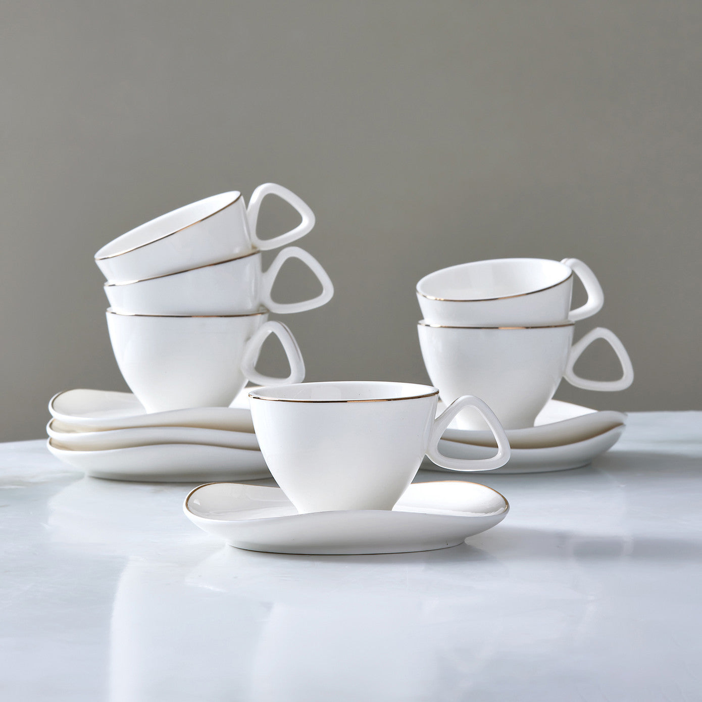 Set cești de cafea Streamline Middle, Pentru 6 persoane, 80 ml