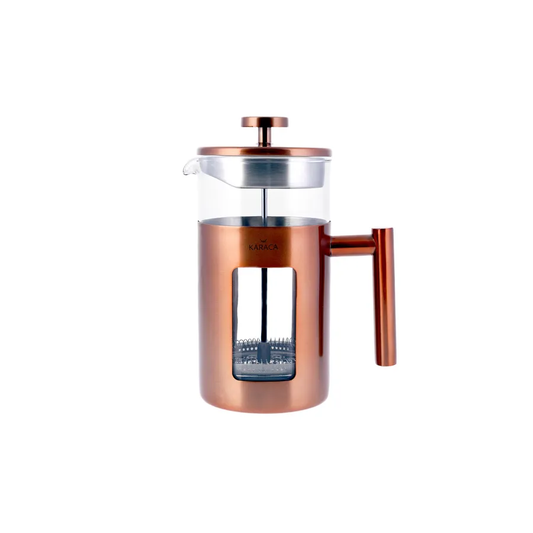 Borosilicate, Glass Copper French Press, 1000ML, Copper Silver