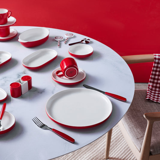 Karaca Nordic Red Set de mic dejun de 24 de piese pentru 6 persoane