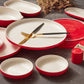 Karaca Nordic Red Set de mic dejun de 24 de piese pentru 6 persoane