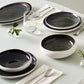 Streamline Galactic Reactive Glaze, 59 Piece Dinner Set for 12 People, White