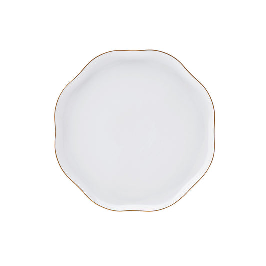 Streamline Mia, 20 Piece Porcelain Dinner Set for 6 People, White Gold