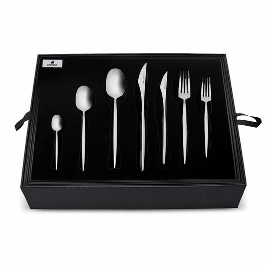Thor, 84 Piece 316+ Stainless Steel Cutlery Set for 12 People, Silver