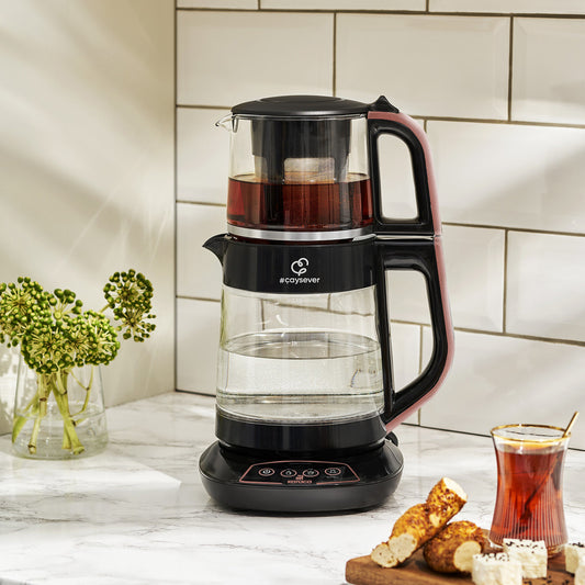 Çaysever 3 in 1, Talking Tea Maker Plus Kettle, Rosegold