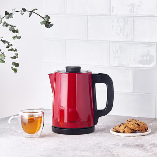 Karaca Tea Break Mașină de ceai din oțel inoxidabil roșu