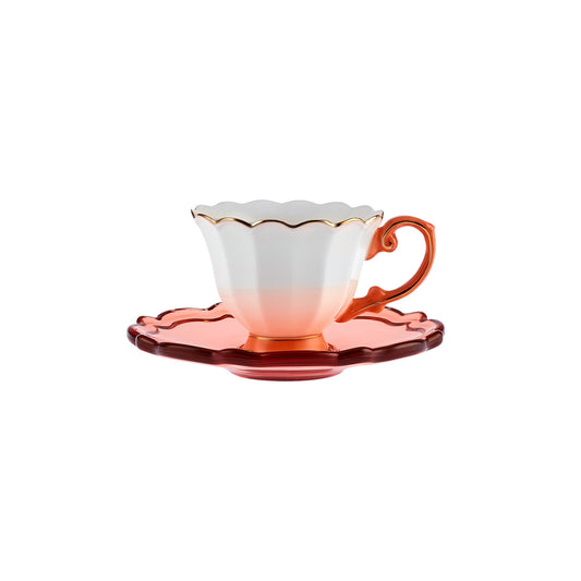 Set cești de cafea Samo Portocaliu, Pentru 2 persoane, 90 ml