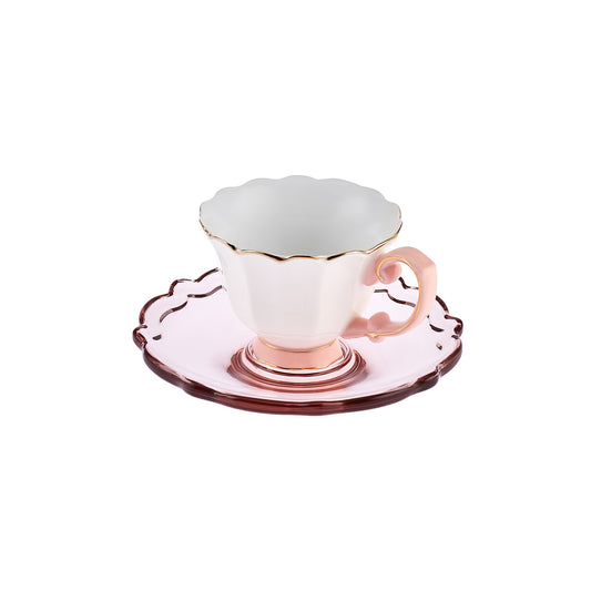 Set cești de cafea Samo Roz, Pentru 2 persoane, 90 ml