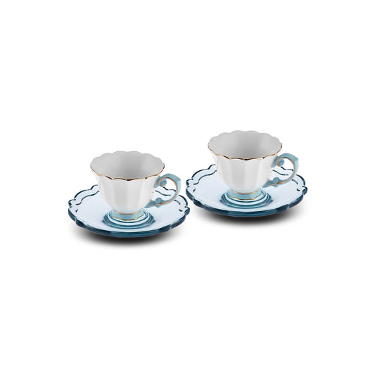 Set cești de cafea Samo Turcoaz, Pentru 2 persoane, 90 ml