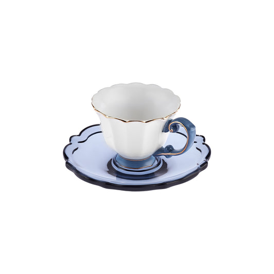 Set cești de cafea Samo Blue Marin, Pentru 2 persoane, 90 ml