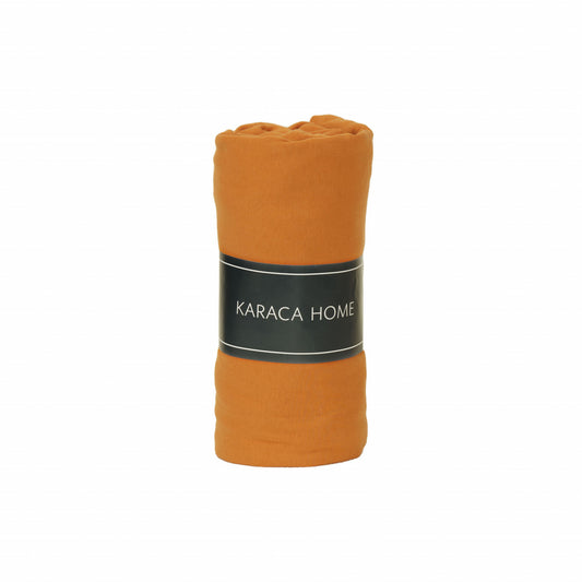 Karaca Home Orange Pieptănat Orange Foaie de pat dublă ajustată