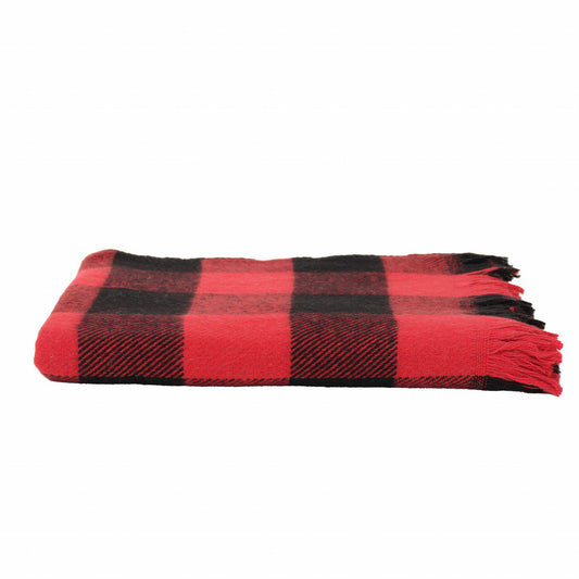 Mountain, Blanket, Red Black