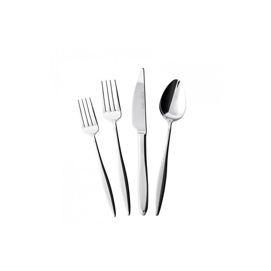 Ilıca, 24 Piece Stainless Steel Cutlery Set for 6 People, Silver