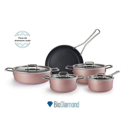 Mastermaid BioDiamond, 9 Piece Cookware Set, Bronzy