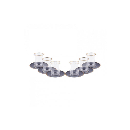 Set De Ceai Karaca Retro Antracit Pentru 6 Persoane