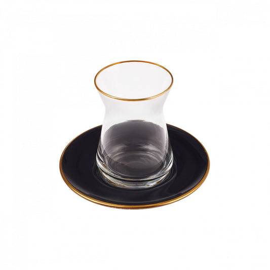 Set De Ceai Karaca Retro Antracit Pentru 6 Persoane