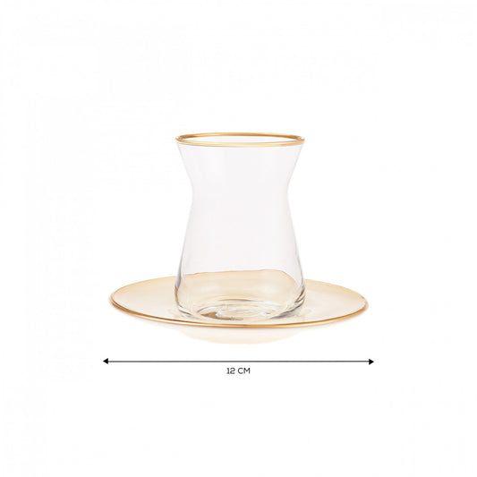 Set De Ceai Karaca Retro Bej Pentru 6 Persoane